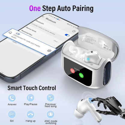 Huien 076D Pro True Wireless Earbuds: ANC, ENC, Touch Screen, Gaming